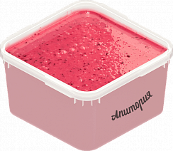 Creamed honey with raspberry
